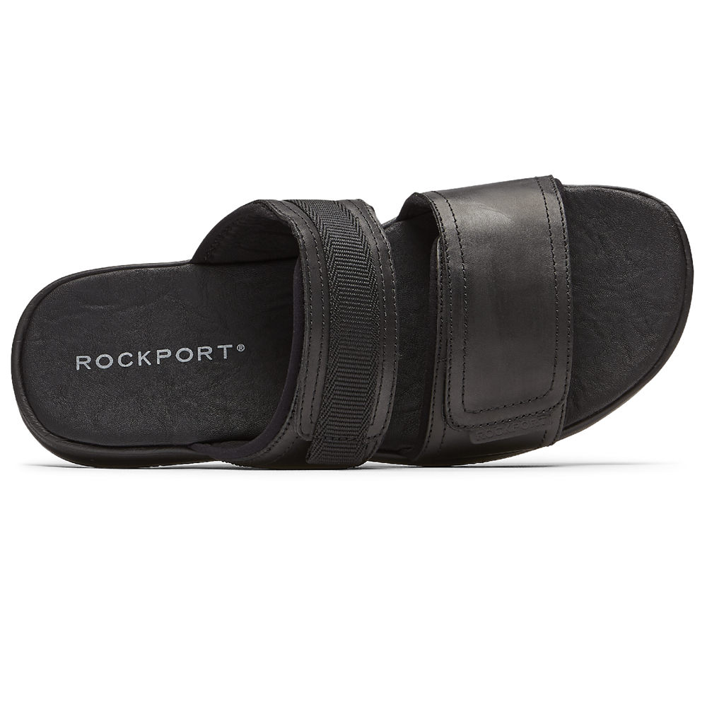 Rockport Mens Lucky Bay Dress - Slides Black - NIT859724